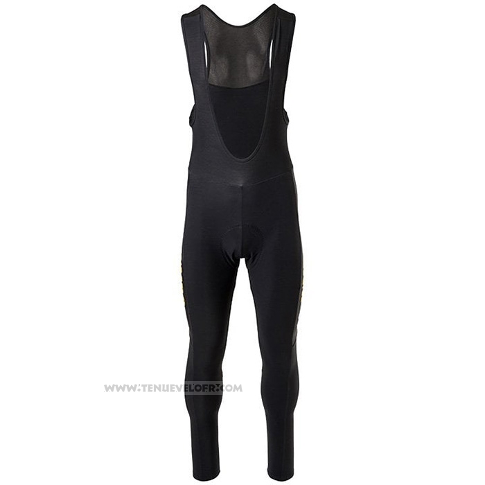 2021 Maillot Cyclisme Jumbo Visma Noir Jaune Manches Longues et Cuissard